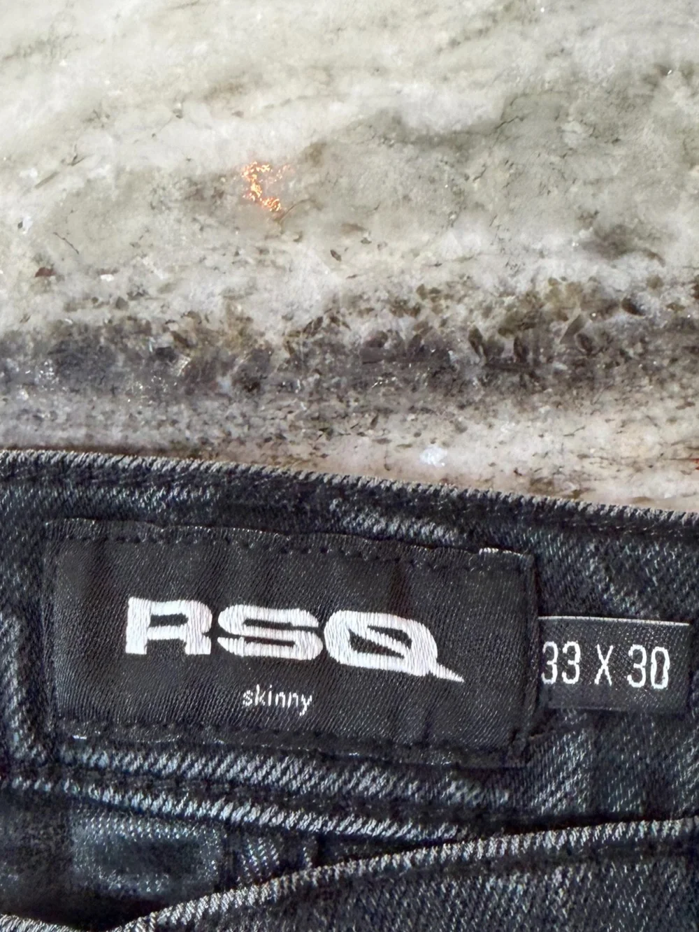 RSQ Men's Skinny Jeans in Charcoal Black Wash 30x30